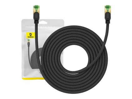 Opletený síťový kabel cat.8 Baseus Ethernet RJ45, 40Gbps, 8 m (černý)