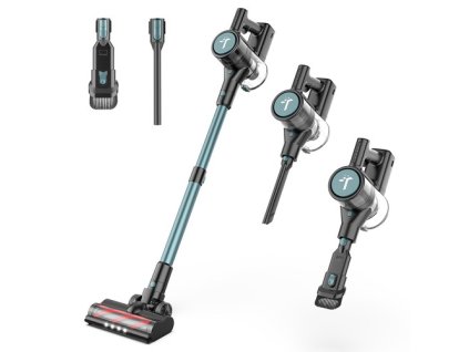Teendow P11 Pro Cordless Vacuum Cleaner, 126,000Pa Powerful Suction, 30min Runtime, 2200mAh Battery, 450ML Dust Capacity, Quiet Operation ≤75dB, Ideal for Pet Hair & Home Cleaning, Black & Green