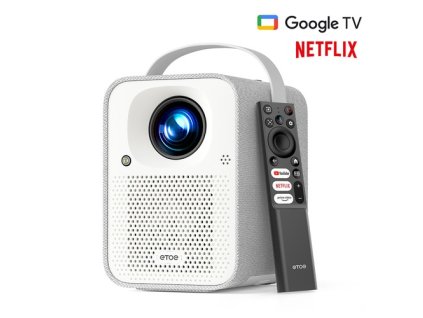 ETOE Seal Projector, 400 ANSI Lumens, Google TV, Native 1080P, Auto Focus & Auto Keystone Correction, Google Assistant
