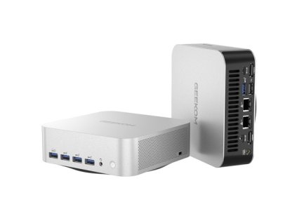 GEEKOM A8 Max AI Mini PC, AMD Ryzen 9 8945HS 8 Core Max 5.2GHz, 32GB RAM 2TB SSD, 2*USB4 + 2*HDMI2.0 8K Quad Displays, WiFi 6E Bluetooth 5.2, Dual 2.5G LAN, 5*USB3.2, 1*USB2.0, 1*SD Card Reader, 1*3.5mm Audio Jack, IceBlast 2.0 Cooling System
