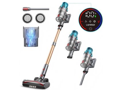 Laresar Ultra 7 Cordless Stick Vacuum, 550W/45kPa Powerful Suction, Touch Screen, Up to 60 Mins Runtime