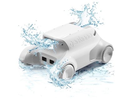 Genkinno P1SE Cordless Robotic Pool Vacuum Cleaner, 100W Motor, 2.4L Water Tank, Quick Disassembly Filters, Smart Navigation Pool Vacuum, Self-Parking, Max 120 mins working time, for Swimming Pools up to 150 m²