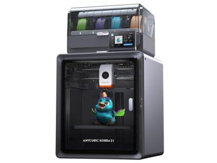 ANYCUBIC KOBRA S1 COMBO 3D Printer, Vibrant 8-Color Printing, 600mm/s Ultra-Fast Speed, Auto-leveling, 320°C Hotend, 44dB Ultra-Quiet, CoreXY Construction, 250*250*250mm