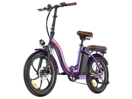 Fafrees F20+ Pro Folding Electric Bike, 250W Motor, 36V 22.5Ah Battery, 20*3.0 inch Tires, 25km/h Max Speed, 100km Max Range, Disc Brakes, Front  Suspension, Shimano 7-speed - Pinkish Purple