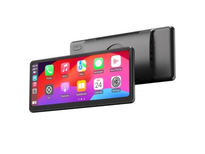 MINIX CP89-HD Portable Wireless CarPlay/ Android Auto Display, 60FPS 8.9 Inch 1920*720 IPS Touch Screen, Magnetic Suction, Plug-and-Play, Dual Bluetooth/ 3.5mm AUX/ FM Transmitter/ Built-in Speaker, Button Control, Ambient Light