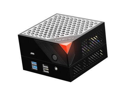 Ninkear MBOX 8 Pro Magnetic Modular Mini PC, AMD Ryzen 7 8845HS 8 Cores Max 5.1GHz, 32GB DDR5 RAM 1TB SSD, HDMI + DP + Type-C 4K Triple Display, WiFi 6 Bluetooth 5.2, 2*USB3.0, 2*USB2.0, 2*RJ45, 1*Headphone Jack, RGB Light