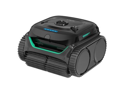 WYBOT C2 Cordless Pool Robot Vacuum, Wall and Waterline Cleaning, Dual Cleaning Filtration, for Inground Pools Up to 1614Sq.ft, Black Green