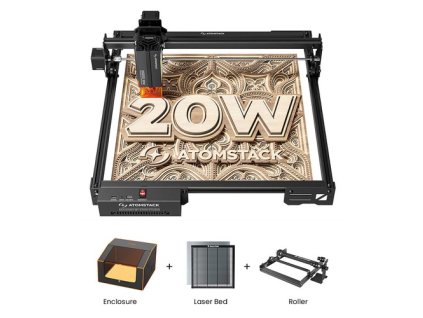 ATOMSTACK A20 Pro V2 20W Laser Engraver + Mecpow H44 Laser Bed + G3 Pro Rotary Roller + FC1 Enclosure