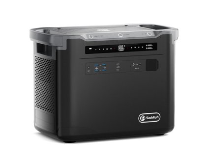 Flashfish S25 Portable Power Station, 2000W 1997Wh Outdoor Generator, LED Light, 3000+ LiFePO4 Battery, 1600W AC Fast Charge, UPS