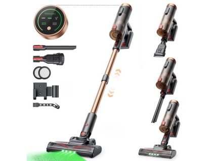 Proscenic P11 Ultra Cordless Vacuum Cleaner, 40kPa Suction, 40min Runtime, Tangle-Free Brush, 4-Layer Filtration, Green LED Headlights