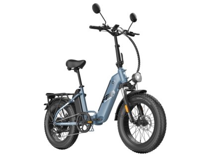 Fafrees FF20 Polar Electric Bike, 500W Motor, 48V 24Ah Dual Batteries, 20*4.0 inch Tires, 45km/h Max Speed, 150km Max Range, Mechanical Disc Brakes, Front Spring Fork, Shimano 7-speed - Haze Blue