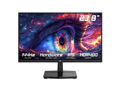 TITAN ARMY P2418C Office Monitor, 23.8 inch 1920*1080 16:9 CSOT IPS Screen, 144Hz Refresh Rate, 1500:1 Contrast Ratio, 178° Viewing Angle, HDR400, 6 Scenario Modes, Low Blue Light & Flicker-free, Supports VESA Mount