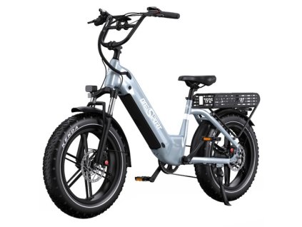 ONESPORT OT08 Electric Bike, 500W Motor, 48V 18Ah Battery, 20*4.0 inch Tires, 25km/h Max Speed, 90km Max Range, Hydraulic Disc Brakes, Suspension Fork, Shimano 7-speed - Grey