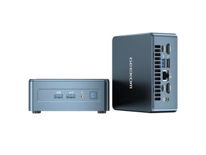 GEEKOM IT12 Mini PC, Intel i5-12450H 8 Cores Up to 4.40 GHz, 16GB RAM 512GB SSD, 2*USB 4 2*HDMI 2.0 8K+4K Quad Screen Display, WiFi 6E Bluetooth 5.2, 3*USB 3.2 1*USB 2.0 1*SD Card Reader 1*2.5Gbps LAN 1*3.5 mm Headphone Jack
