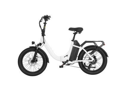 DYU C9 Folding Electric Bike, 250W Motor, 48V 15.6Ah Battery, 20*3.0 inch Tires, 25km/h Max Speed, 150km Range, Oil Brake, Front Shock Absorber, Shimano 7-speed - White