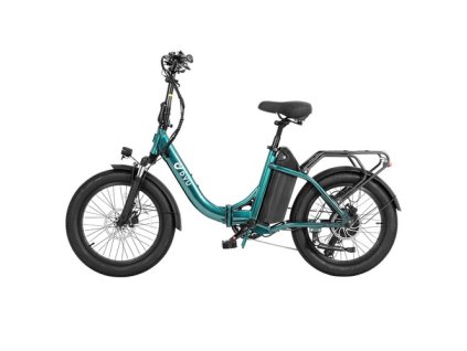 DYU C9 Folding Electric Bike, 250W Motor, 48V 15.6Ah Battery, 20*3.0 inch Tires, 25km/h Max Speed, 150km Range, Oil Brake, Front Shock Absorber, Shimano 7-speed - Green