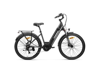 Touroll MA1 Electric Bike, 250W Mid-drive Motor, 36V 13Ah Battery, 26 inch Tires, 25 km/h Max Speed, 110km Max Range, Hydraulic Disc Brakes, Suspension Fork with Lockout, Shimano 7-speed - EU Plug
