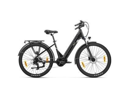 Touroll Urbano 3 Electric Bike, 250W Mid-drive Motor, 36V 13Ah Battery, 27.5 inch Tires, 25km/h Max Speed, 120km Range, Hydraulic Disc Brake, Suspension Fork with Lockout