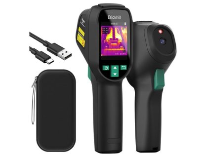 ERICKHILL ETI-01 Thermal Imaging Camera, 240×240 IR, 20Hz Refresh Rate, -20°C to 550°C Range, HVAC/Air Leak Detector, Laser Pointer