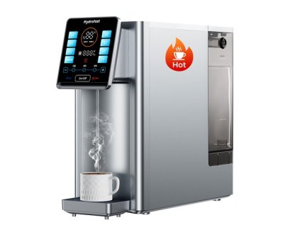 Hydrofast W100 Countertop Water Purifier with Hot & Ambient Water, 8 Temperatures, Hot Water in 3 Seconds, 6 Levels Reverse Osmosis Filtration,15 levels Water Volume, for Kitchen, Office, Bedroom