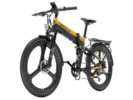 LANKELEISI XT750 Sports Version Electric Bike, 500W Motor, 48V 12.8Ah Battery, 26 inch Tires, 35km/h Max Speed, 110km Range, Hydraulic Disc Brakes, Front & Rear Oil Spring Suspension, Shimano 9-speed - White