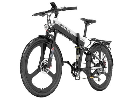 LANKELEISI XT750 Sports Version Electric Bike, 500W Motor, 48V 12.8Ah Battery, 26 inch Tires, 35km/h Max Speed, 110km Range, Hydraulic Disc Brakes, Front & Rear Oil Spring Suspension, Shimano 9-speed - Yellow