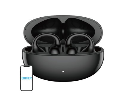 161312 bezdrotove sluchadla edifier lolliclip s otvorenymi usami cierne