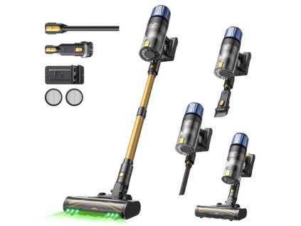 Proscenic P15 Cordless Stick Vacuum Cleaner, 50kPa 580W Powerful Suction, 70min Runtime, Anti-Tangle Brush, Green Light, 6 Layers Filter