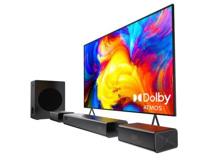 Hiwill A41 Pro 4.1 Soundbar Subwoofer Speaker Kit, Dolby Atmos, 7 Drivers, 320W Peak Power, 2 Side-Firing Tweeters