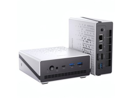 CHUWI UBox Mini PC, AMD Ryzen 5 7430U 6 Cores Max 4.3GHz, 16GB RAM 512GB SSD, Full-featured USB-C + HDMI + DP 4K Triple Display, WiFi 6 Bluetooth 5.2, 2*USB3.2, 2*USB2.0, 2*2.5G LAN, 1*Audio Jack