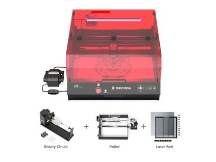 Mecpow X4 Pro 22W FDA Class 1 Laser + Rotary Roller + Claw Disc Rotary Chuck + Laser Bed