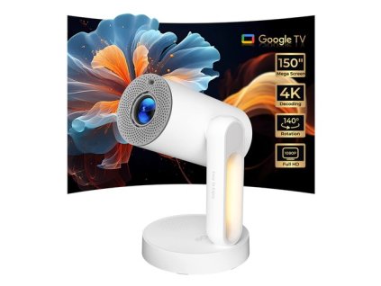 ETOE Starfish Plus Projector, Built-in Google TV, 140° Rotation, Native 1080p, 300 ANSI, 4K Decoding, WideVine L1, Touch Night Light, Automatic Keystone Correction & Auto Focus