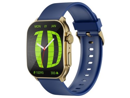 IMIKI Frame 2 Smartwatch, 2.01 inch AMOLED Display, Bluetooth Calling, 100+ Sports Modes, 24/7 Health Monitoring, Sleep Monitoring - Blue Watchband