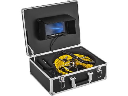 Kanálová inšpekčná kamera 30M kábel, 7” monitor, HD DVR, 8GB karta