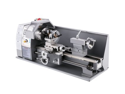 Mini sústruh na kov 750W 8×16" 50–2500RPM MT3 4-čeľ. skľuč. 9 nožov