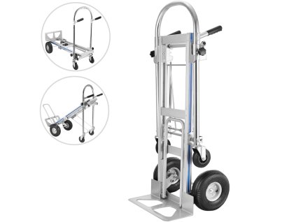 Prepravný vozík 3 v 1 hliníkový pevný skladací ručný s kolieskami