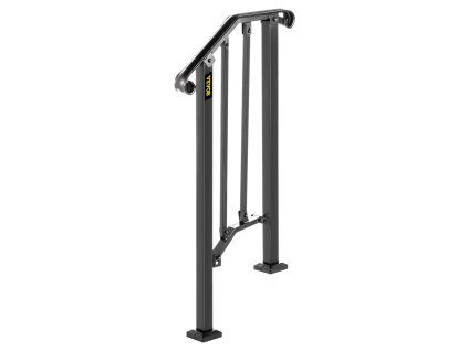 Stĺpik zábradlia typ 1 pre 1 stupeň matná čierna povrchová úprava