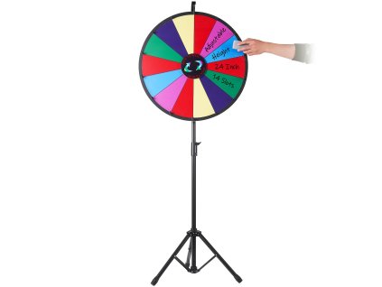 Stojan na kolo šťastia 24” s trojnožkou a farebným diskom 14 políčkami