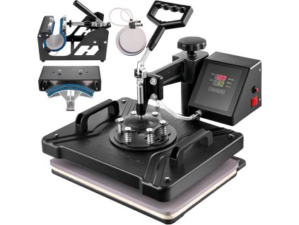 Transferový lis 5v1 s doskou 38×30 cm na tričká, hrnčeky a klobúky