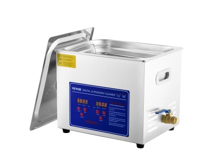 Ultrazvuková čistička 10 l 40 khz nerez, digitálny časovač a ohrievač