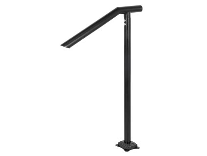 Zábradlie na schody 1–3 stupne oceľové čierne 330LBS s kotvami