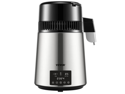Destilátor vody 1 L/H, 4L nádrž, 750W, sklenená karafa, časovač 0-99 H
