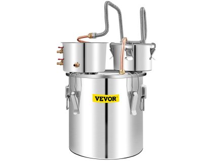 Domáci destilačný kotol 50 l nerez s medenou trubicou a teplomerom