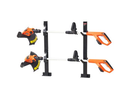 Držiak na krovinorezy a kosačky 2 miesta kódová zámka zliatina zinku