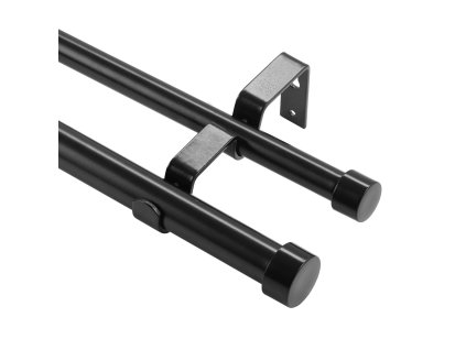 Dvojitá tyč na závesy nastaviteľná 182,9–365,8 cm, Ø2,5/1,9 cm