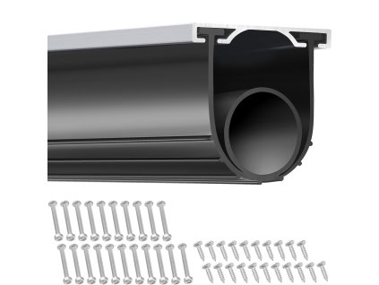 Gumené tesnenie garážových dverí tvar u s o-krúžkom 4.88 m, 9.5 cm