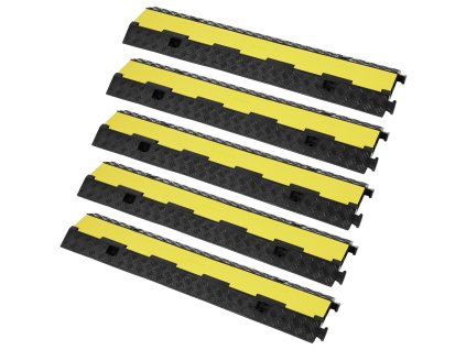 Gumený chránič káblov 5 ks 98×24×4.5 cm 2 kanály 12000 lbs/axle