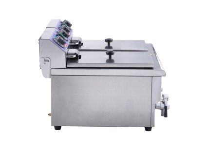 Elektrická hlboká pultová fritéza komerčná s dvoma nádržami 6000W