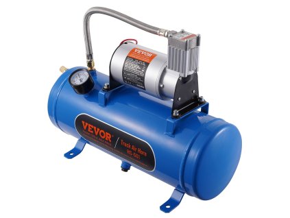 Kompresor 12V s nádržou 1.6 Gallon/6 L, 120 psi pre trúby a pneumatík