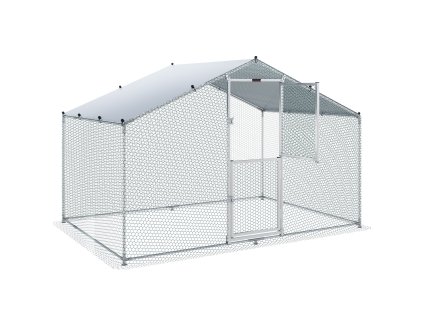 Kovový kurník s výbehom 6.6×9.8×6.6 ft, nepremokavý kryt pre sliepky